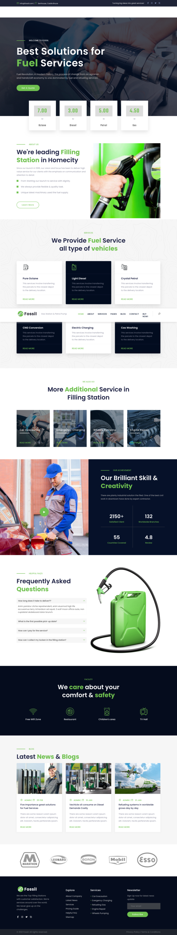 Petrol Station Website Template